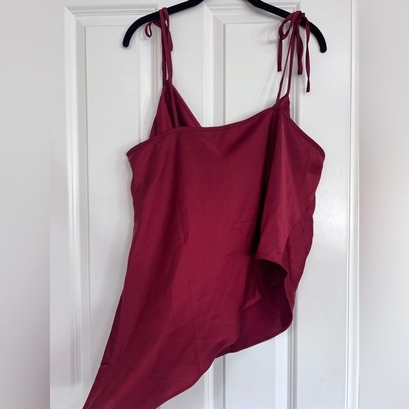 Forever 21+ Satin Tie Top Asymmetrical Cami - Picture 6 of 10